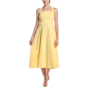 Hl Affair Womens Sleeveless Midi Dress, Yellow